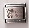 Volleyball Mom - plain Italian charm laser